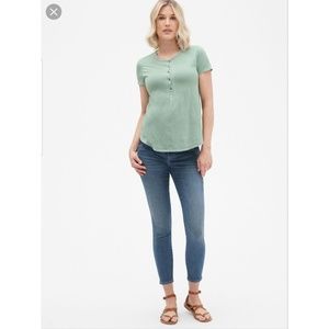 Maternity button tee